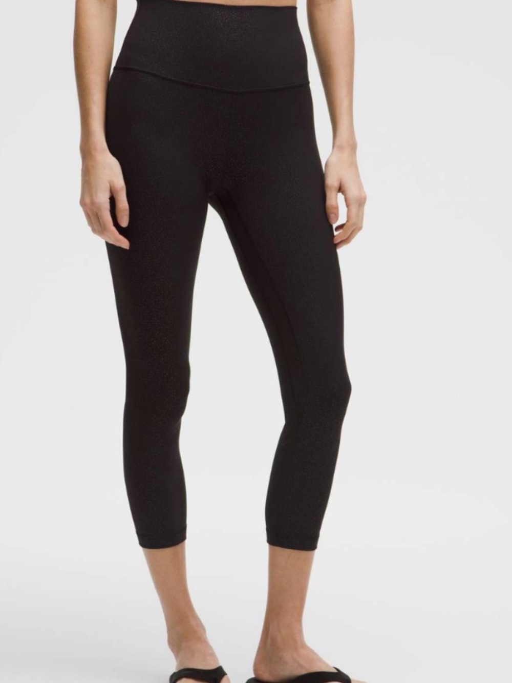 lululemon Align high Rise Leggings Lace Dot Emboss  Black  Size 2 - 23 inch